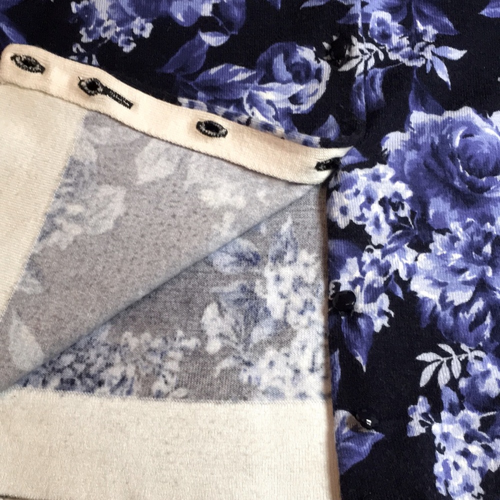 Charter Club Floral Print Cardigan - Picture 4 of 8